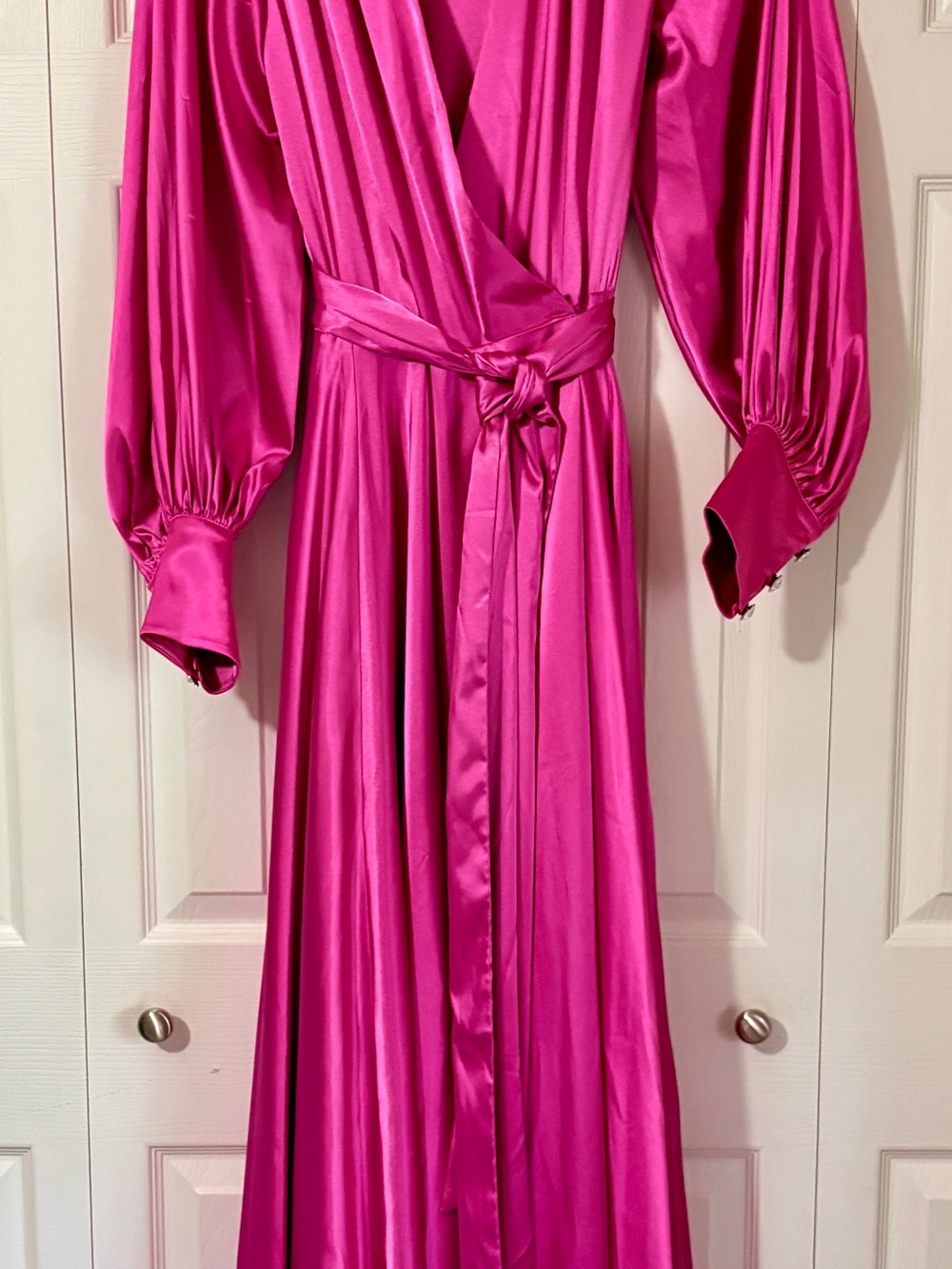 D'Shawn Satin Fuchsia Dress